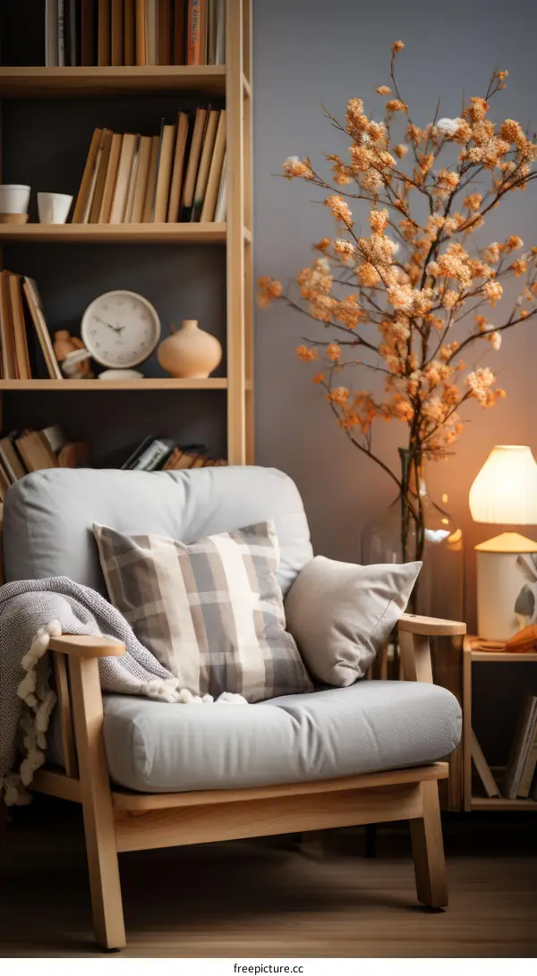 Modern Living Room with Cozy Armchair and Stylish Decor