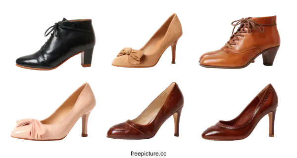 [Transparent Background PNG]Variety of Womens High Heels in Different Colors and Styles