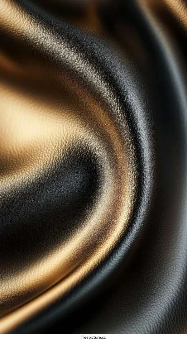 Luxury Gold and Black Leather Texture