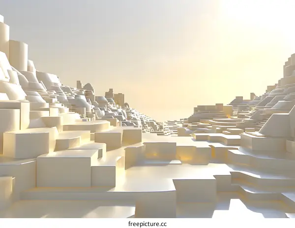 Abstract Geometric Shapes Digital Art