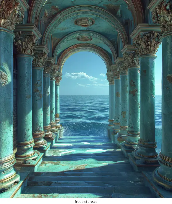 Fantasy Architecture Walkway to the Sea