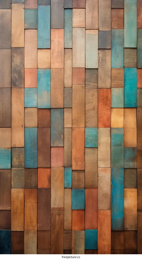 Colorful Decorative Wooden Blocks Background