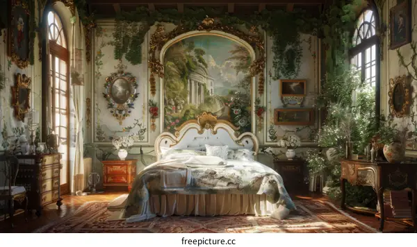Elegant Antique Bedroom Interior Design