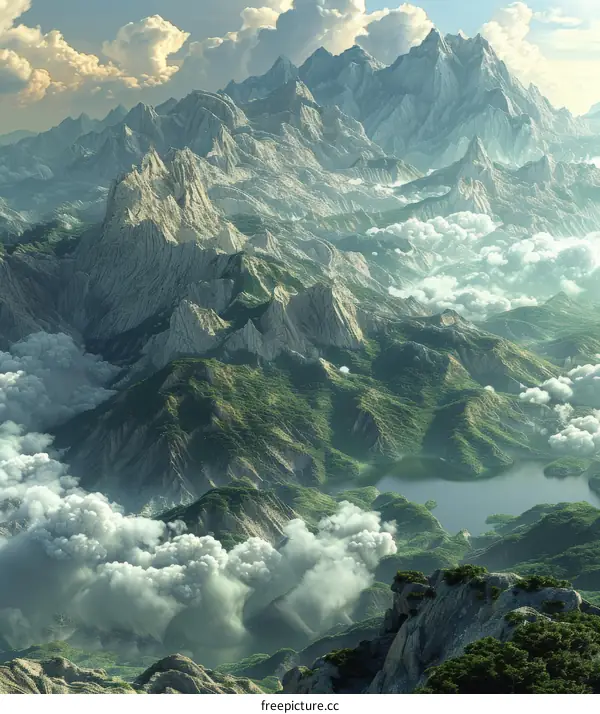 Majestic Mountain Landscape: A Breathtaking Natural Masterpiece