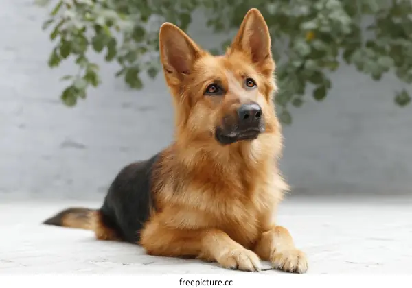 German Shepherd Dog Outdoors Portrait