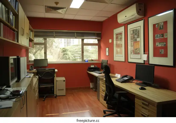 Two Workstations in a Small Office