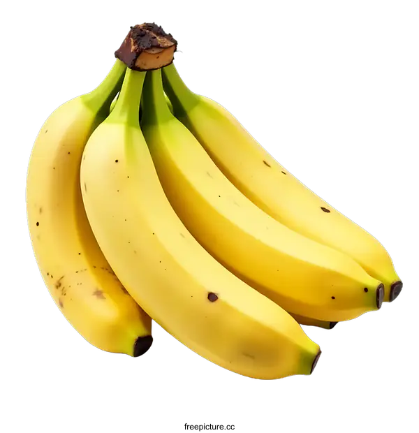 [Transparent Background PNG]Bunch of Fresh Bananas Close-up