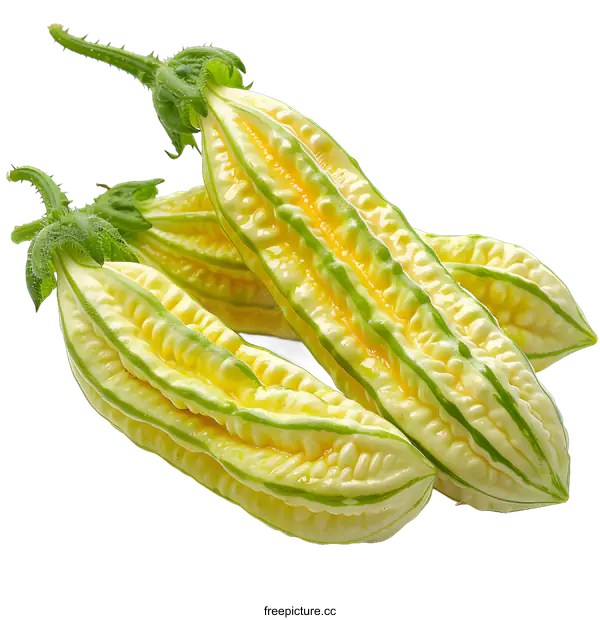 [Transparent Background PNG]Three Fresh Yellow Zucchini on White Background