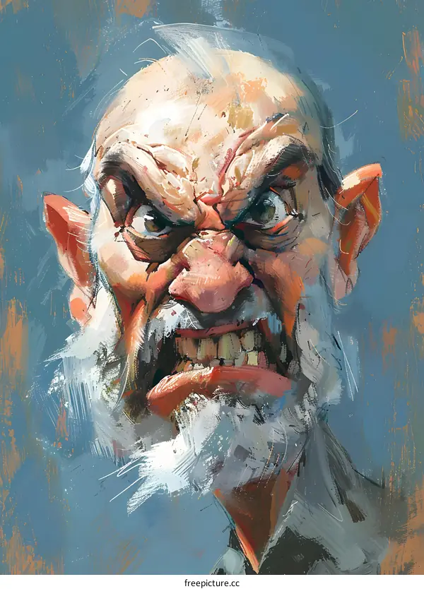 portrait of an angry man