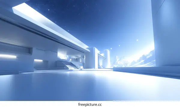 Futuristic Architectural Interior Design of a Modern Building