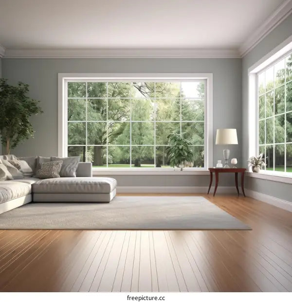 Bright and Airy Living Room With Large Windows