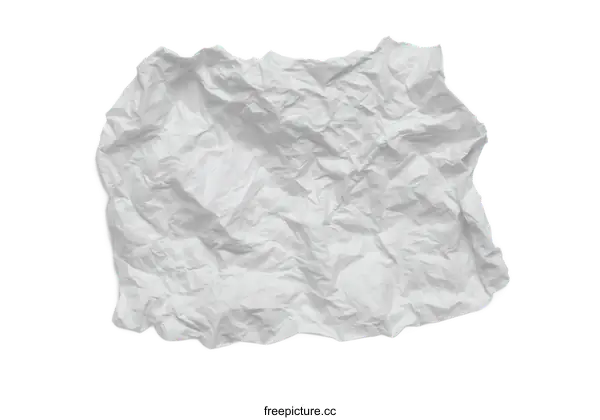 [Transparent Background PNG]Crumpled White Paper Texture