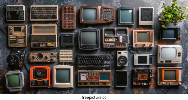 A Collection of Vintage Electronics from the 70s and 80s