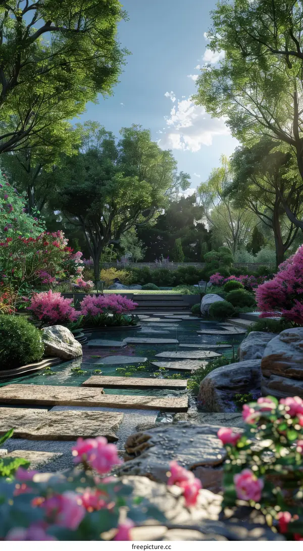 Chinese garden landscape design renderings