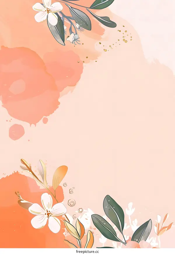 Watercolor Floral Background Illustration