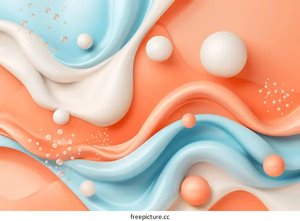 Abstract 3D Background With Pastel Colors