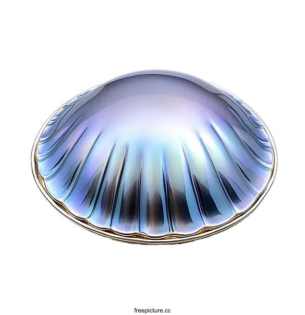 [Transparent Background PNG]Beautiful iridescent shell brooch