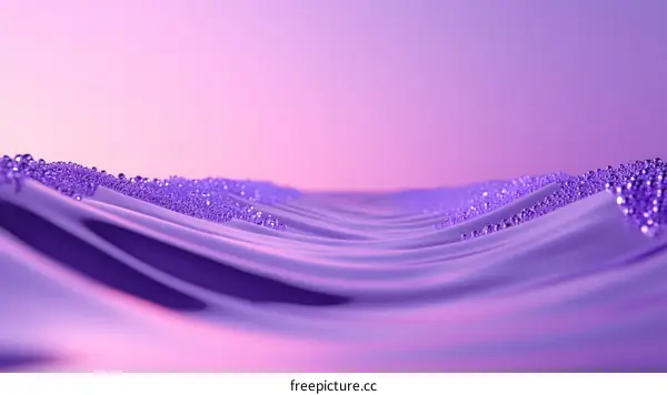 Abstract Purple Wave Design with Bubbles
