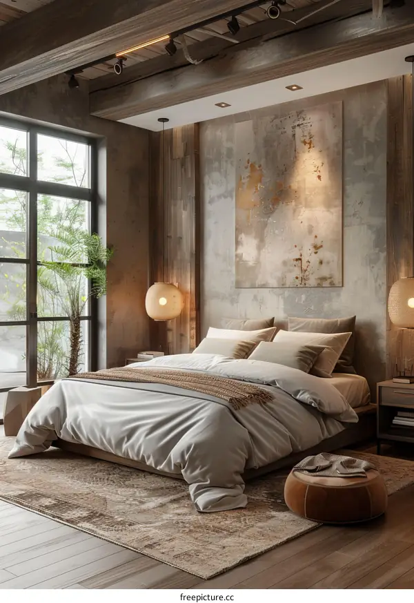 Rustic Modern Bedroom Interior Design