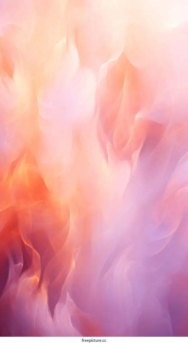 Colorful abstract painting with soft shapes