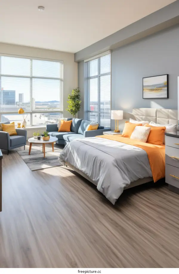 Bright and Airy Studio Apartment with Modern Furnishings