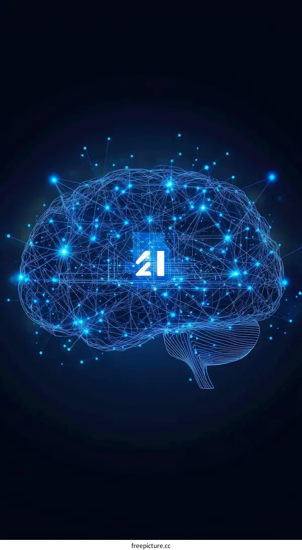 Abstract illustration of a brain with connections