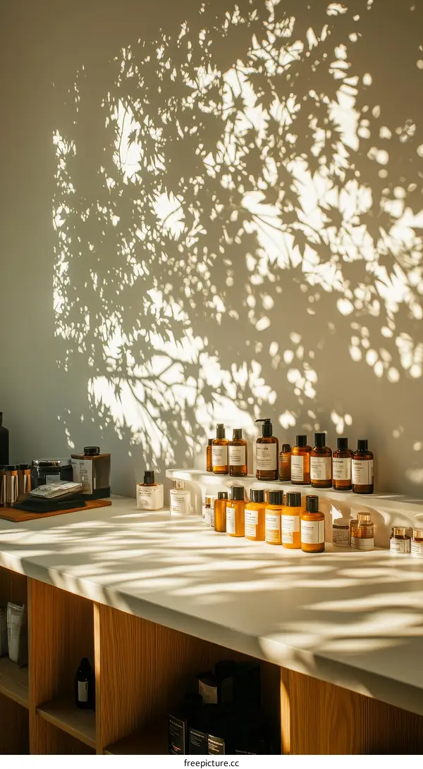 Sunlight Filtering Through Trees  Cosmetics Display