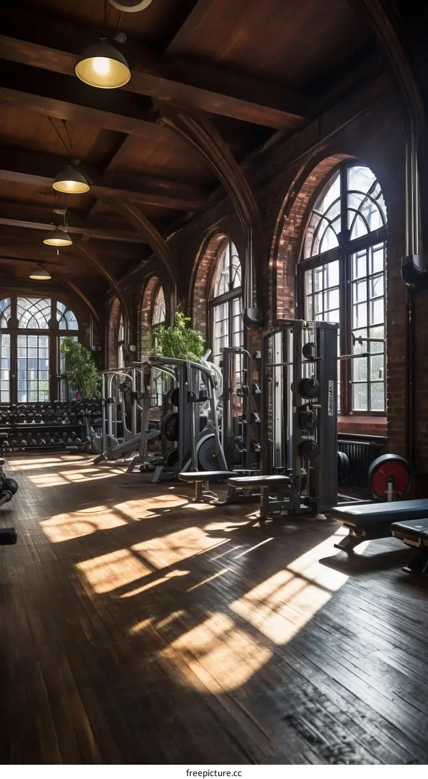 Vintage Industrial Chic Meets Modern Luxury Gym