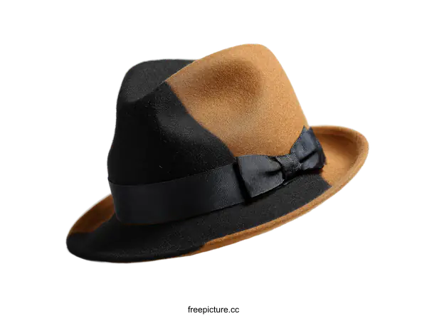 [Transparent Background PNG]Stylish Two-Tone Fedora Hat