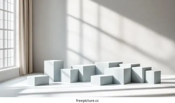 Modern Minimalist Display Stand Scene