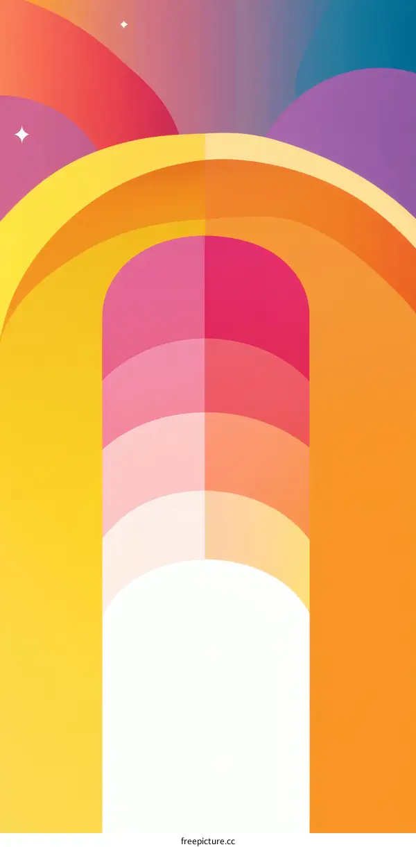 Abstract Colorful Archway Design