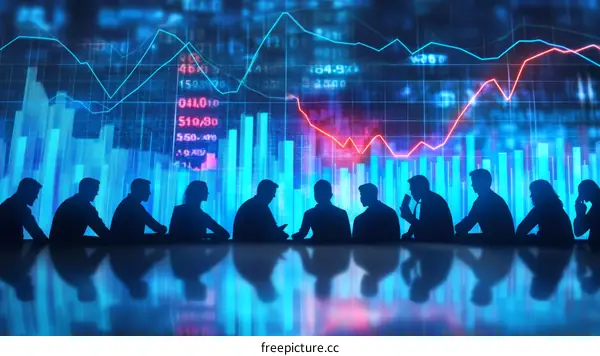 Business Meeting with Market Trend Analysis