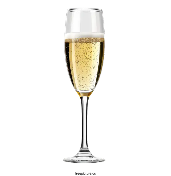 [Transparent Background PNG]Champagne Flute Illustration