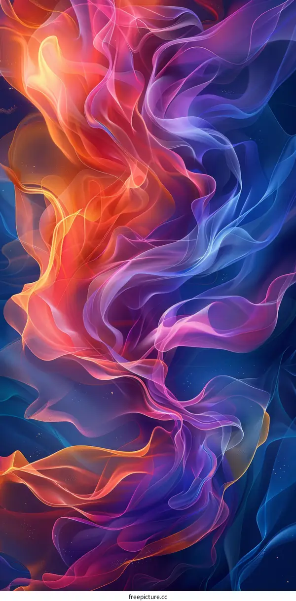 Abstract Colorful Flowing Lines Background
