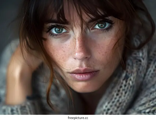 Freckled Girls Portrait