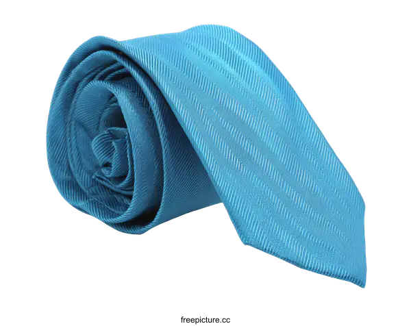 [Transparent Background PNG]Teal Blue Tie Rolled Up