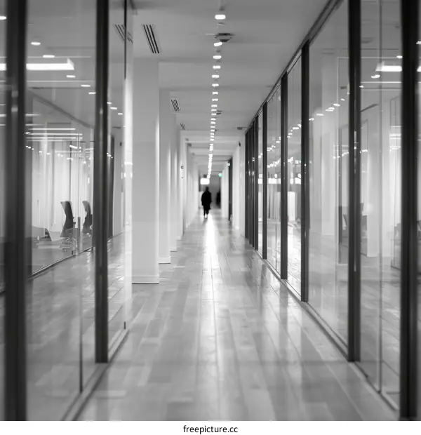 A Person Walking Down a Hallway