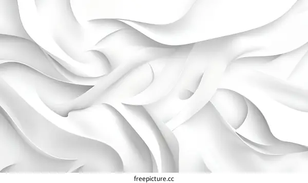Abstract White Flowing Curves Background Design