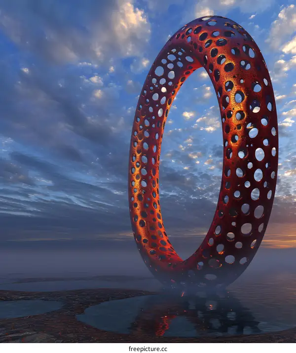 Giant ring structure on an alien world