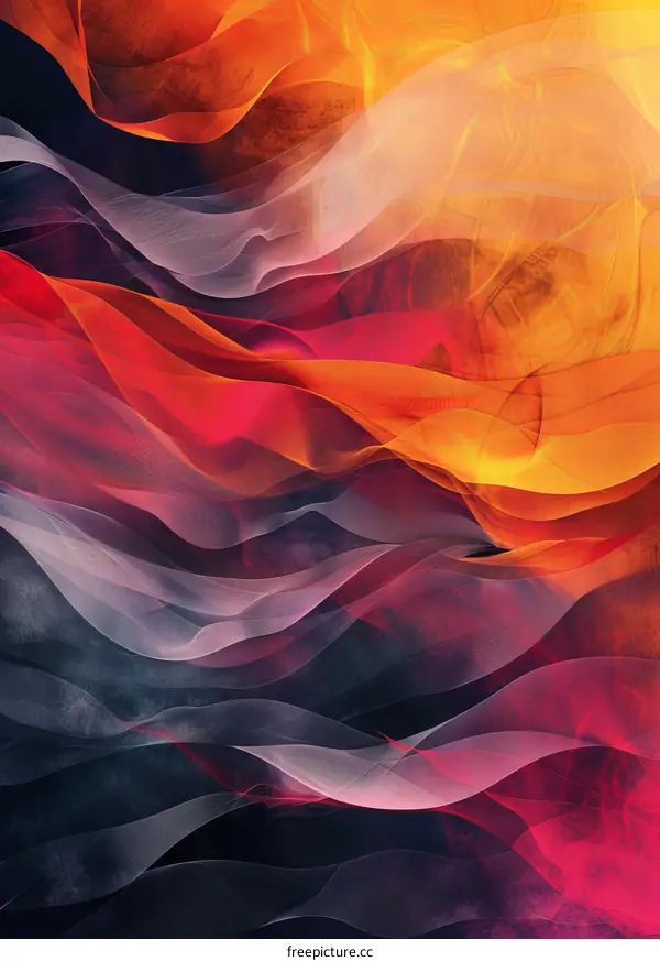Abstract Flowing Colors Design