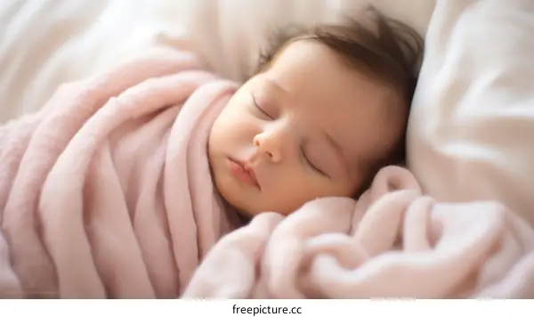 An adorable sleeping baby