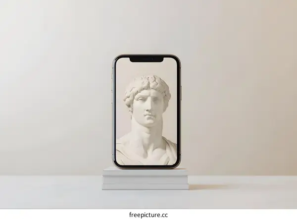 Modern Minimalism: A Sculpture on a Smartphone