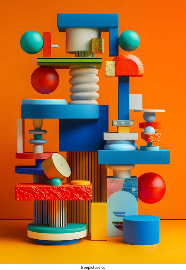 Abstract Geometric Shapes Design Art Illustration