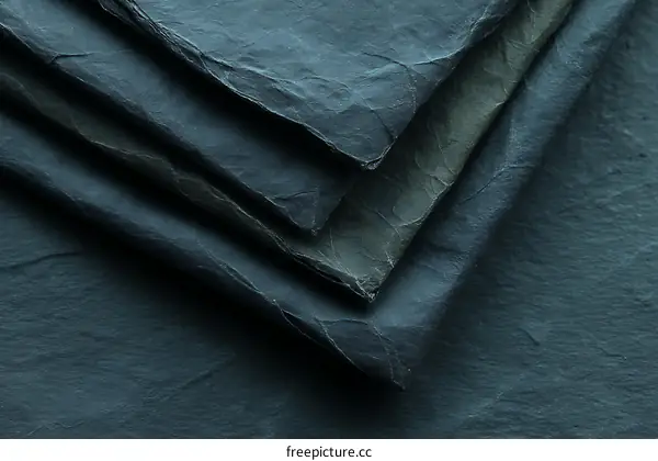 Textured Dark Teal Fabric Stack