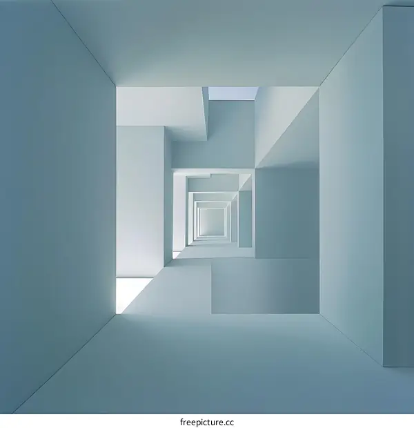 Abstract Perspective of a Modern Building Interior