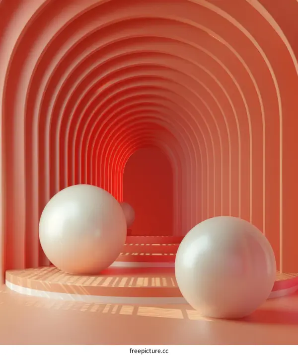 Pink Abstract Corridor