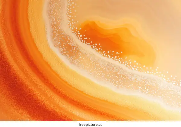 Abstract Orange and Cream Agate Macro