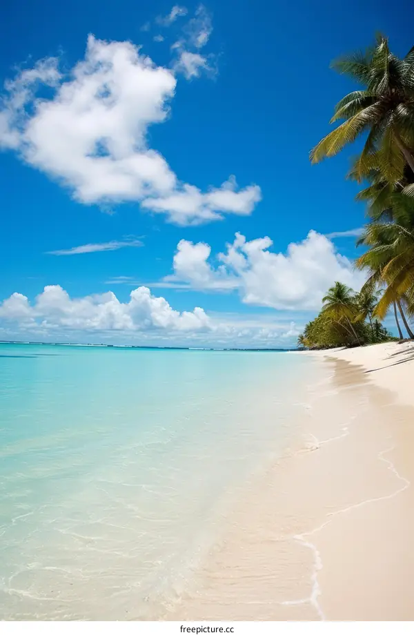 Beach with palm trees