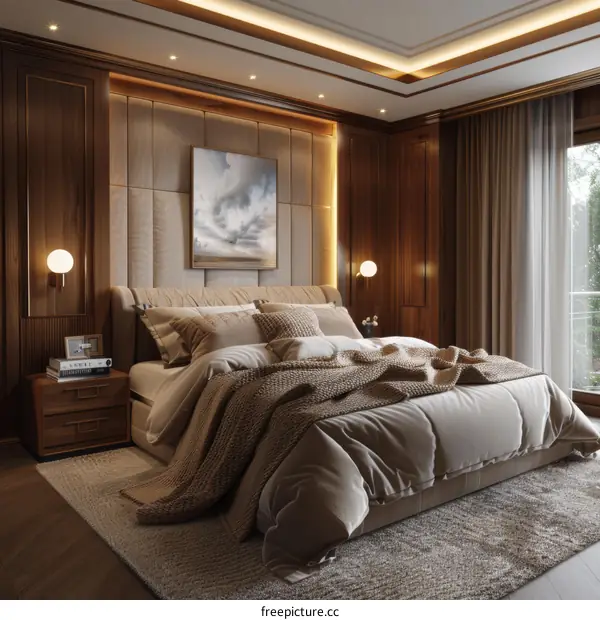 Modern Bedroom Interior Design Illustration