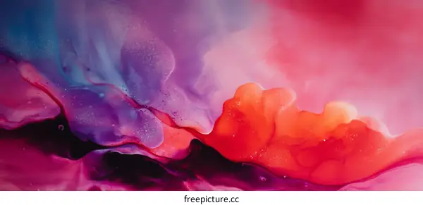 Abstract Colorful Fluid Art Background